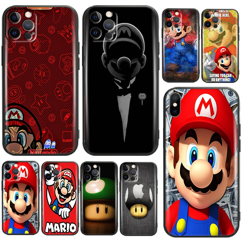 Cute Super Mario Bros For Apple iPhone 11 12 13 Pro Max 12 13 Mini X XR XS Max SE 6 6S 7 8 Plus Phone Case Black Coque Funda
Cute Super Mario Bros For Apple iPhone 11 12 13 Pro Max 12 13 Mini X XR XS Max SE 6 6S 7 8 Plus Phone Case Black Coque Funda
