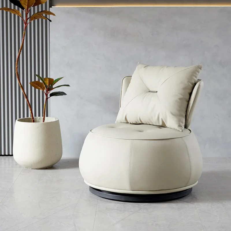 

Customized Nordic creative leisure swivel chair Italian minimalist lazy single light luxury small apartment study