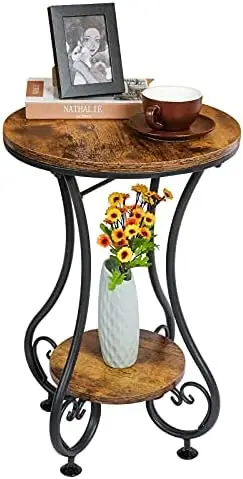 Table, Round Side Table for Small Spaces, Coffee Tea Table Nightstand Home Decor for Living Room Balcony Bedroom Office,Rustic B
Table, Round Side Table for Small Spaces, Coffee Tea Table Nightstand Home Decor for Living Room Balcony Bedroom Office,Rustic B