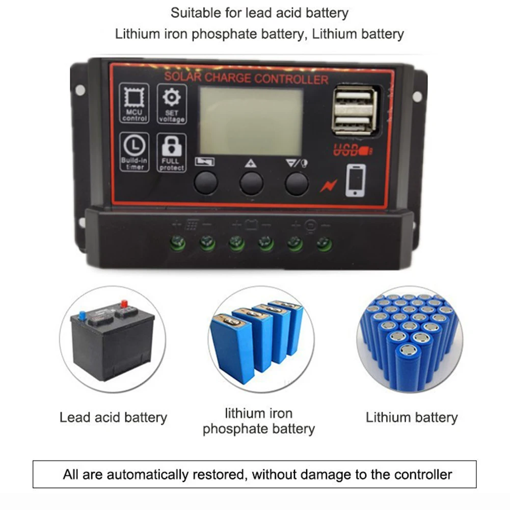 Brand New Charging Controller Solar Panel 2Pcs ABS Controller Panel LCD Screen Laderegler MPPT Mit Solarregler
Brand New Charging Controller Solar Panel 2Pcs ABS Controller Panel LCD Screen Laderegler MPPT Mit Solarregler