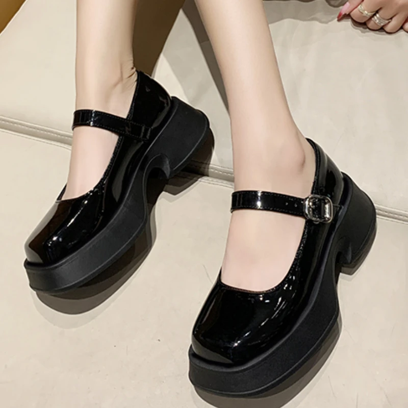 Туфли на каблуке в стиле "Лолита", Женская обувь в японском стиле, Туфли Мэри Джейн на платформе, винтажные женские студенческие ботинки на в... 
Туфли на каблуке в стиле "Лолита", Женская обувь в японском стиле, Туфли Мэри Джейн на платформе, винтажные женские студенческие ботинки на в...