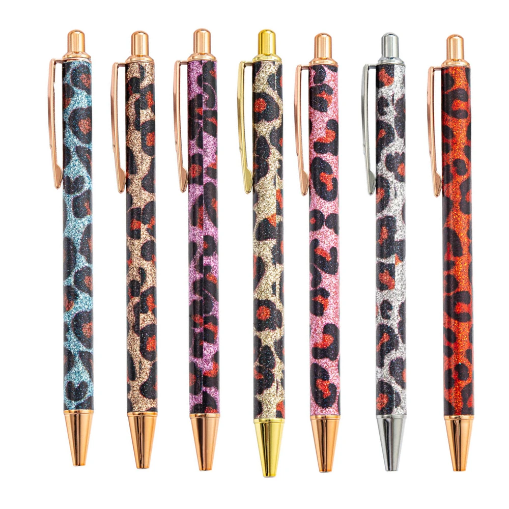 Leopard Ballpoint Pen 1.0mm Metal Sparkly Gold Click Ball Pens Press Style Ball Pens School Office Writing Pen Stationery Supply
Leopard Ballpoint Pen 1.0mm Metal Sparkly Gold Click Ball Pens Press Style Ball Pens School Office Writing Pen Stationery Supply