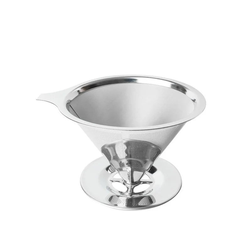 Reusable Coffee Filter 304 Stainless Steel Cone Coffee Filter Baskets Mesh Strainer Pour Over Coffee Dripper High Quality
Reusable Coffee Filter 304 Stainless Steel Cone Coffee Filter Baskets Mesh Strainer Pour Over Coffee Dripper High Quality
