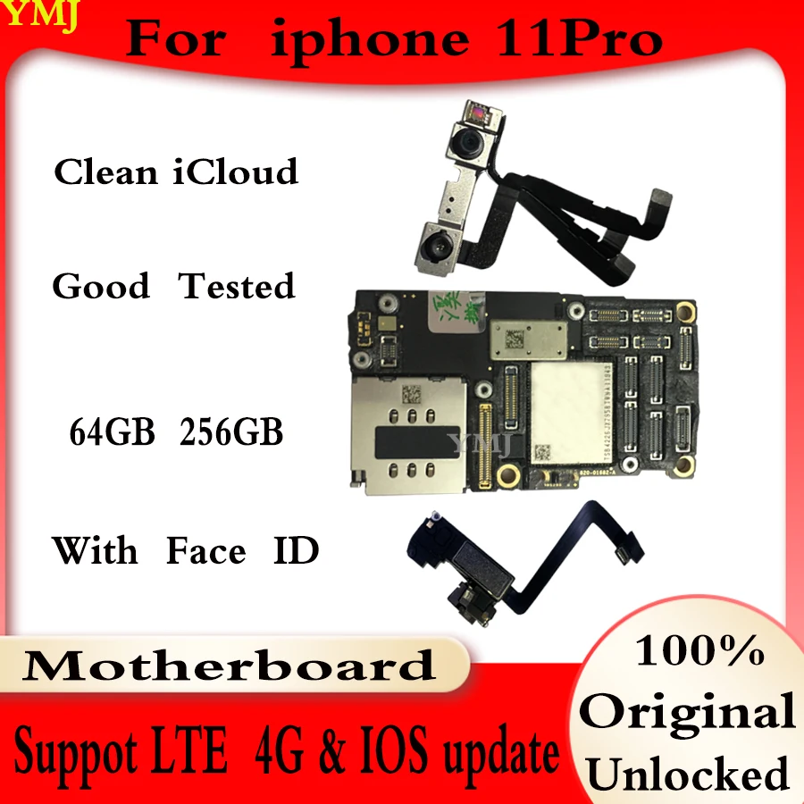 Free icloud For iphone 11 pro motherboard With/No Face ID,100% Original Unlock Full Chips Good Tested logic board 64-256GB
Free icloud For iphone 11 pro motherboard With/No Face ID,100% Original Unlock Full Chips Good Tested logic board 64-256GB