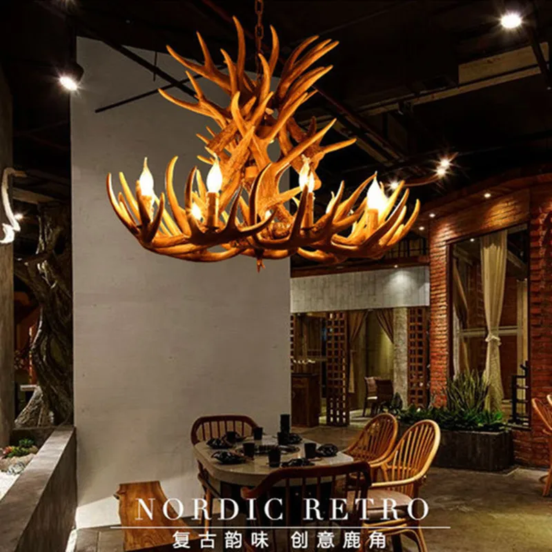 Retro Resin Antler Pendant chandelier Living room Restaurant Bar E14 Industrial Buck Deer Horn lights house decoration Fixtures
Retro Resin Antler Pendant chandelier Living room Restaurant Bar E14 Industrial Buck Deer Horn lights house decoration Fixtures