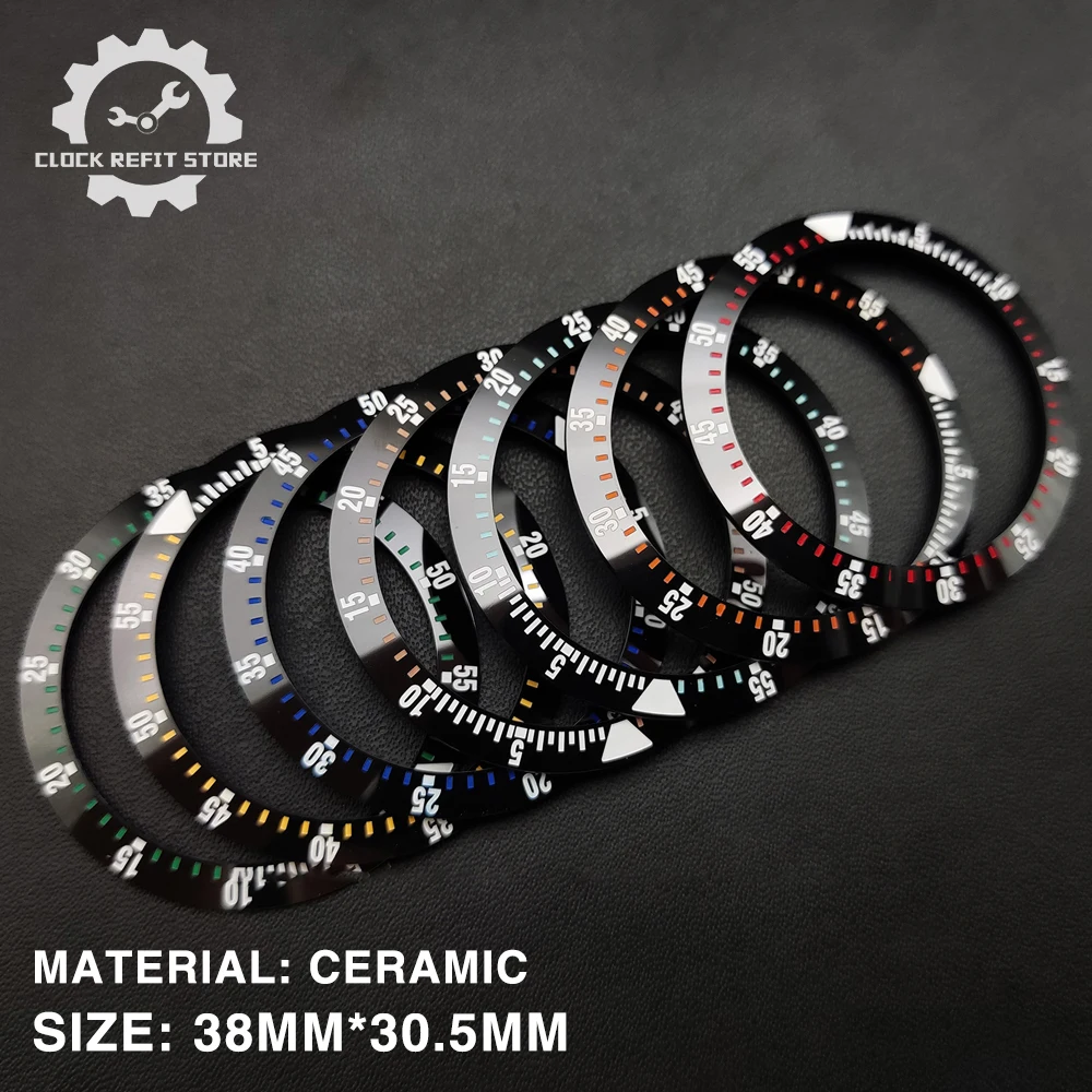 Clock Modification Store 38mm Bezel High Quality Ceramic Blue Orange Red Markers Fit 40mm Men's Watch 30.5mm
Clock Modification Store 38mm Bezel High Quality Ceramic Blue Orange Red Markers Fit 40mm Men's Watch 30.5mm