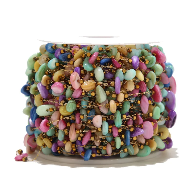 1M/2M Gold Tone 0.25mm Stainless Steel Handmade Charm Colorful Natural Gemstone Chains For DIY Jewelry Necklace Making Findings
1M/2M Gold Tone 0.25mm Stainless Steel Handmade Charm Colorful Natural Gemstone Chains For DIY Jewelry Necklace Making Findings