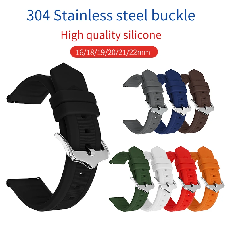 Universal Silicone Watch Band Rubber Bracelet Waterproof Strap Accessories Replacement Wristband 16mm 18mm 19mm 20mm 21mm 22mm
Universal Silicone Watch Band Rubber Bracelet Waterproof Strap Accessories Replacement Wristband 16mm 18mm 19mm 20mm 21mm 22mm