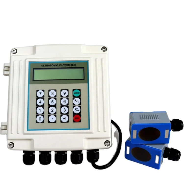 

Digital fluid and heat flux energy ultrasonic flow sensor measuring 4-20mA Output RS485 ultrasonic water flow meter