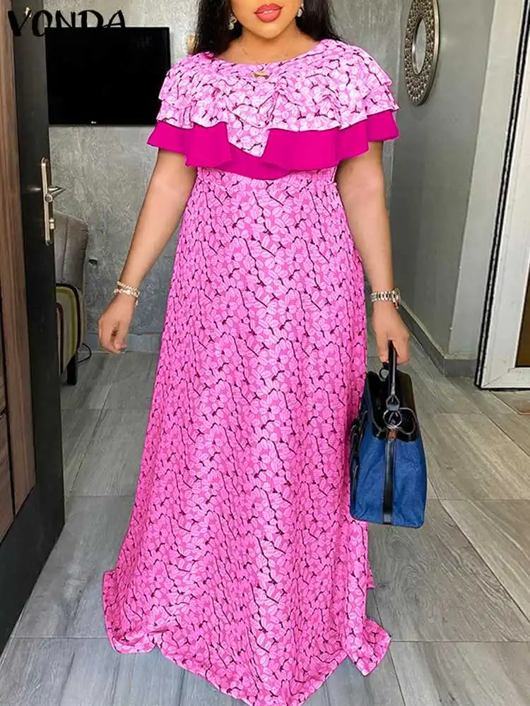 VONDA 2022 Women Stylish Evening Party Floral Printed Vestidos Ruffled Dresses Female Robe Summer Short Sleeve A-Line Sundress
VONDA 2022 Women Stylish Evening Party Floral Printed Vestidos Ruffled Dresses Female Robe Summer Short Sleeve A-Line Sundress
