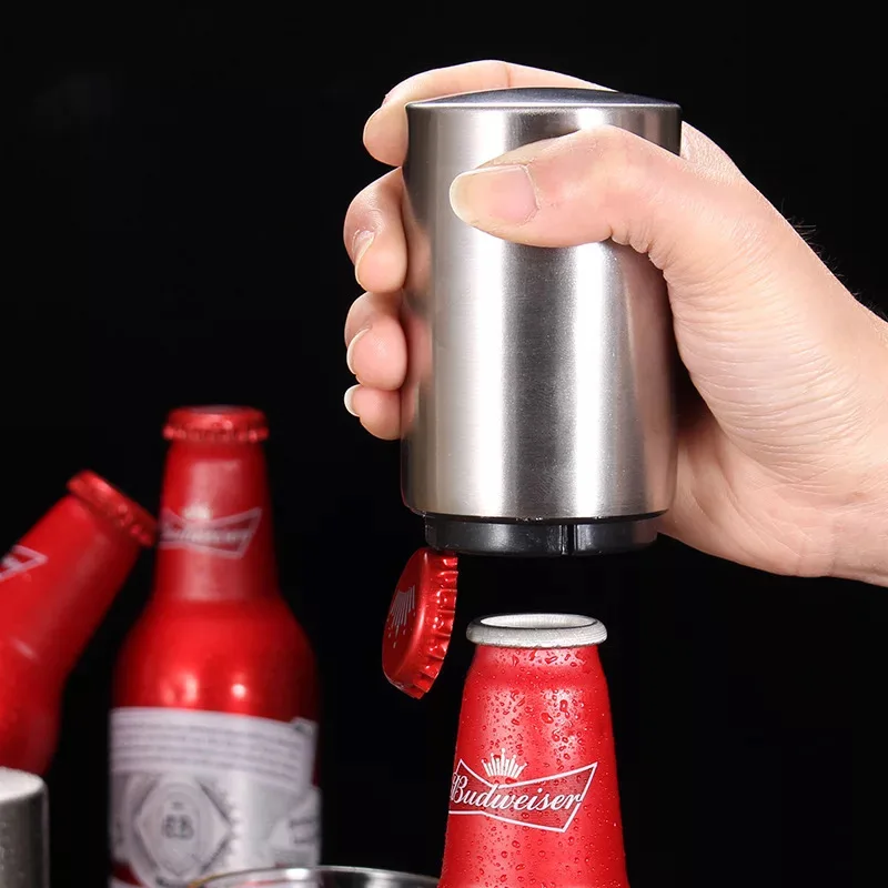 XITUO multifunctional stainless steel press beer opener creative beer opener automatic beer portable seamless bottle opener
XITUO multifunctional stainless steel press beer opener creative beer opener automatic beer portable seamless bottle opener