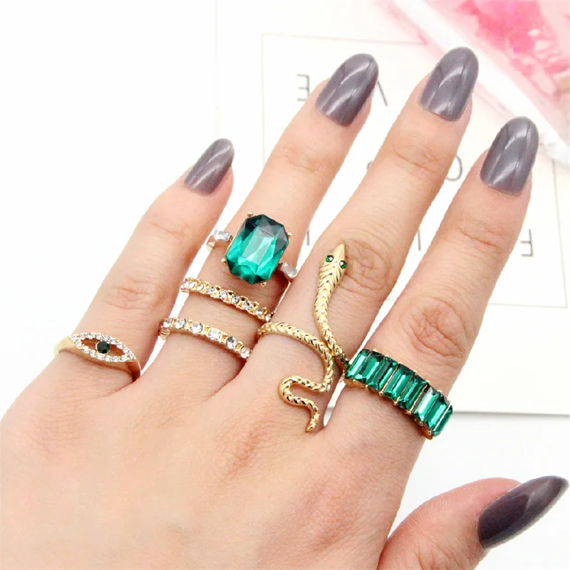 6pcs Bohemian RhinestoneSnake Joint Ring Sets for Women Lovely golden square Crystal Stone Retro Geoemtry Jewelry Anillo
6pcs Bohemian RhinestoneSnake Joint Ring Sets for Women Lovely golden square Crystal Stone Retro Geoemtry Jewelry Anillo