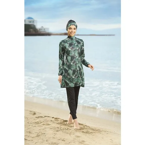 Estiva Women Leaf Patterned Flexible Full Off Hijab Swimwear-Green/black Modern Islamic kurallar Jowl Game
Estiva Women Leaf Patterned Flexible Full Off Hijab Swimwear-Green/black Modern Islamic kurallar Jowl Game