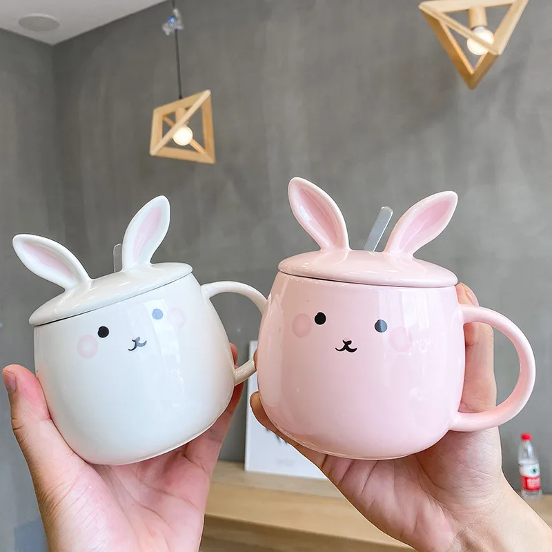 300ml Cartoon Rabbit Ceramic Coffee Mug with Lid Cute Home Breakfast Milk Tea Water Cup for Girl Student Couple Birthday Gift
300ml Cartoon Rabbit Ceramic Coffee Mug with Lid Cute Home Breakfast Milk Tea Water Cup for Girl Student Couple Birthday Gift