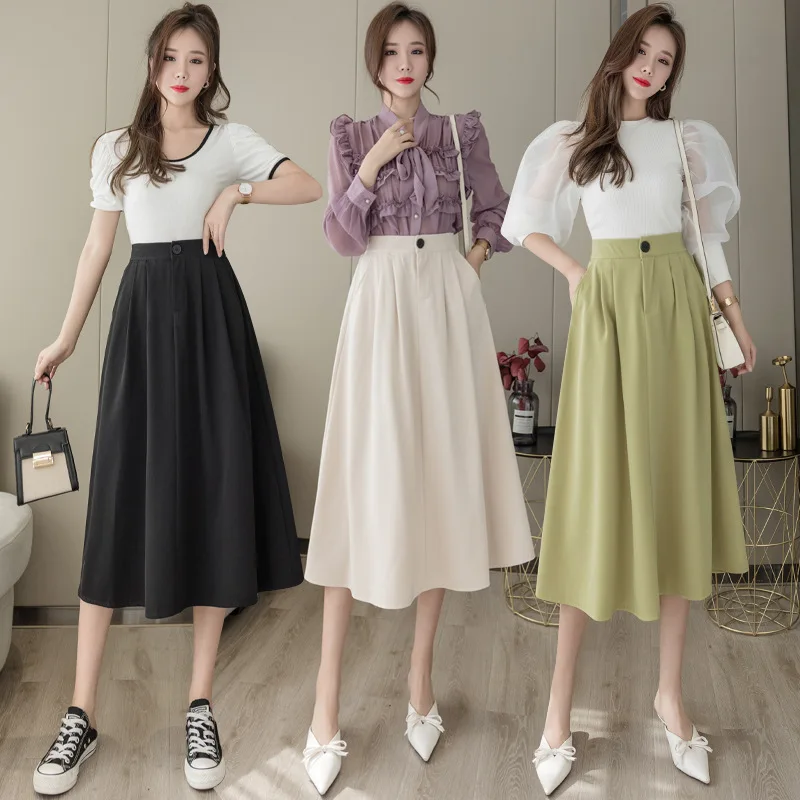 2022 summer new elastic high waist thin casual simple solid color temperament all-match women A-line long skirt free shipping
2022 summer new elastic high waist thin casual simple solid color temperament all-match women A-line long skirt free shipping