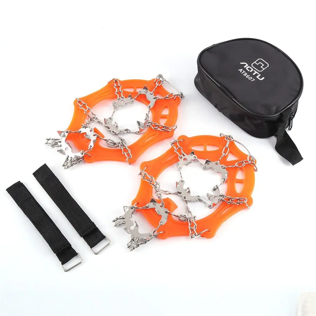 19 Teeth 19T Anti-skid Climbing Crampons Mini Spikes Footwear Ice Traction Safe Protect For Walking Jogging Hiking On Snow Ice
19 Teeth 19T Anti-skid Climbing Crampons Mini Spikes Footwear Ice Traction Safe Protect For Walking Jogging Hiking On Snow Ice