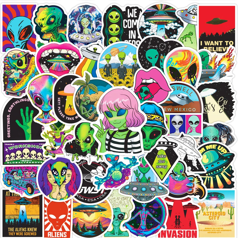 10/30/50PCS Cartoon Outer Space Alien Graffiti Stickers Gift Toys DIY Skateboard Laptop Phone Waterproof Stickers For Children
10/30/50PCS Cartoon Outer Space Alien Graffiti Stickers Gift Toys DIY Skateboard Laptop Phone Waterproof Stickers For Children