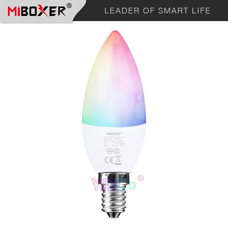 Miboxer FUT108 4 Вт E14 Светодиодная свеча RGB + CCT точесветильник ильник лампа для спальни светильник щение комнаты 
Miboxer FUT108 4 Вт E14 Светодиодная свеча RGB + CCT точесветильник ильник лампа для спальни светильник щение комнаты