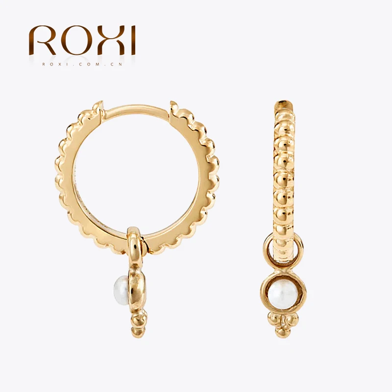 ROXI 100% 925 Sterling Silver Pearl Ear Buckle Mini Pearl Pendant Exquisite Jewelry Accessories 18k Gold Plated Drop Earring
ROXI 100% 925 Sterling Silver Pearl Ear Buckle Mini Pearl Pendant Exquisite Jewelry Accessories 18k Gold Plated Drop Earring