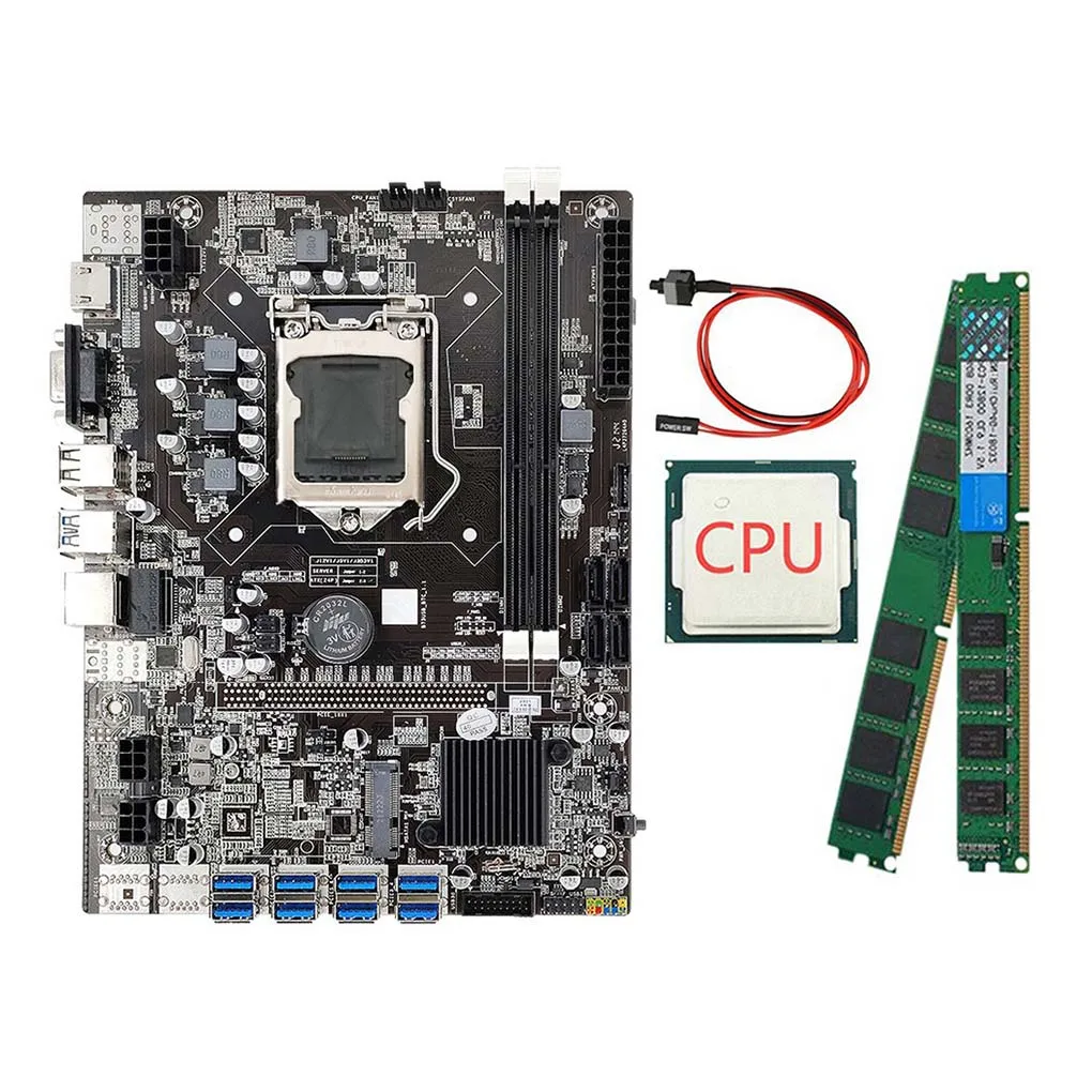 1 Set B75 Motherboard Practical Computers Accessories DDR3 4G LGA1155 Computer Accessory Mining Device with Memory for PC
1 Set B75 Motherboard Practical Computers Accessories DDR3 4G LGA1155 Computer Accessory Mining Device with Memory for PC