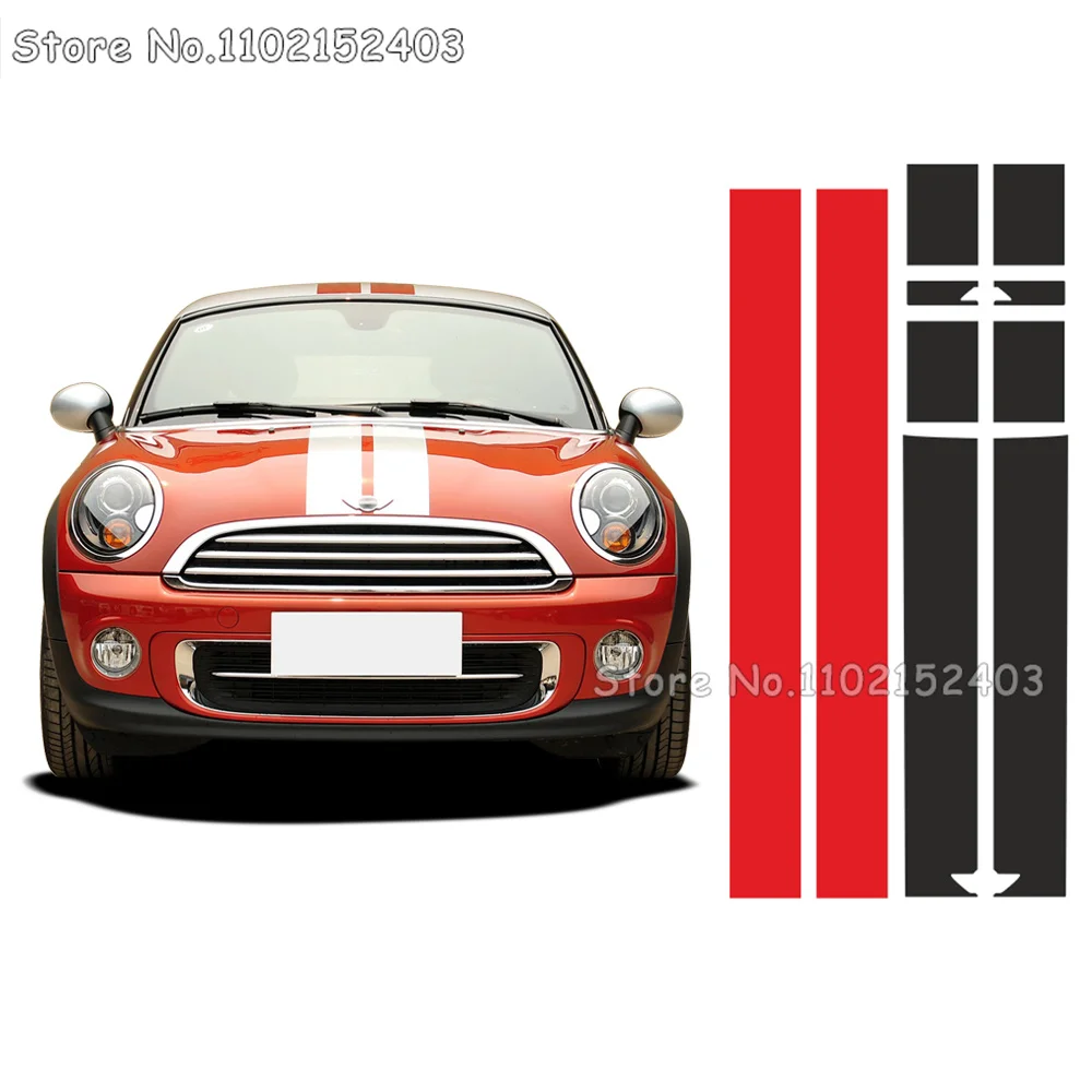 Car Hood Bonnet Roof Rear Stripes Sticker Body Decal For Mini Cooper Coupe r56 r57 r58 r59 John Cooper Works JCW Roadster Cabrio
Car Hood Bonnet Roof Rear Stripes Sticker Body Decal For Mini Cooper Coupe r56 r57 r58 r59 John Cooper Works JCW Roadster Cabrio