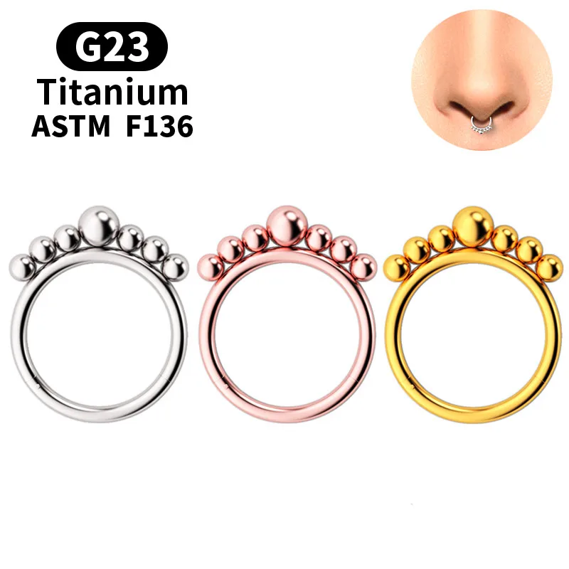 Fashion Punk Style Nose Ring Hoop G23 Titanium Septum Clicker Nose Rings Ear Cartilage Piercing for Women Teens Body Jewelry 14G
Fashion Punk Style Nose Ring Hoop G23 Titanium Septum Clicker Nose Rings Ear Cartilage Piercing for Women Teens Body Jewelry 14G