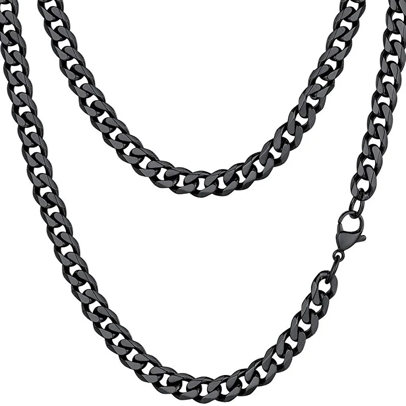 316L Stainless Steel Black Cuba Link Chain Necklace for Men Women Chunky Trendy Vintage Metal Gothic Kpop Collar Free Shipping
316L Stainless Steel Black Cuba Link Chain Necklace for Men Women Chunky Trendy Vintage Metal Gothic Kpop Collar Free Shipping