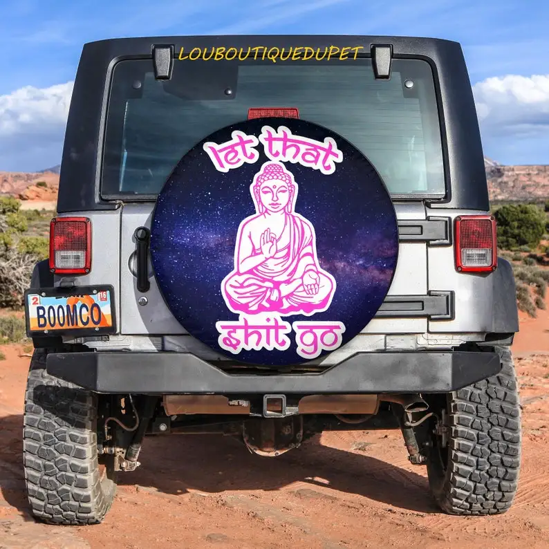 Buddha Car Tire Cover Real Leather For All Car Accessories, Premium Let That Sh*t Go Jeep Wrangler Cover + Backup Camera Hole
Buddha Car Tire Cover Real Leather For All Car Accessories, Premium Let That Sh*t Go Jeep Wrangler Cover + Backup Camera Hole