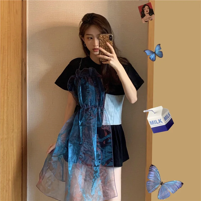 Black Fashion Brand Design Sense Harajuku Style Short Sleeve Mesh Red T-shirt Women's Ins Fashion Super Fire High Waist Short
Black Fashion Brand Design Sense Harajuku Style Short Sleeve Mesh Red T-shirt Women's Ins Fashion Super Fire High Waist Short
