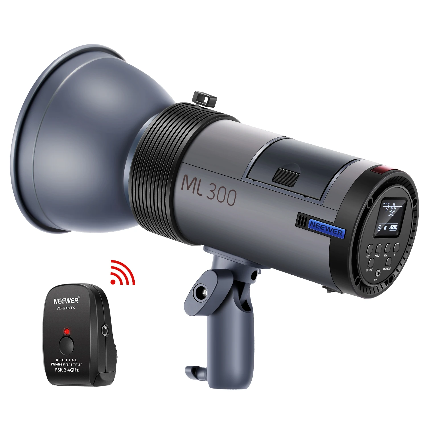 Neewer ML300 300W GN60 Outdoor Studio Flash Strobe Li-ion Battery Powered Cordless Monolight with Wireless Trigger,Full Power
Neewer ML300 300W GN60 Outdoor Studio Flash Strobe Li-ion Battery Powered Cordless Monolight with Wireless Trigger,Full Power
