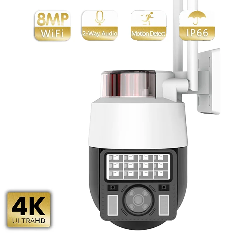 8MP 4K Speed Dome Wireless WIFI Camera Outdoor Camera 5x Digital Zoom PTZ IP Camera 5MP Audio CCTV Surveillance Camera Secuirty
8MP 4K Speed Dome Wireless WIFI Camera Outdoor Camera 5x Digital Zoom PTZ IP Camera 5MP Audio CCTV Surveillance Camera Secuirty