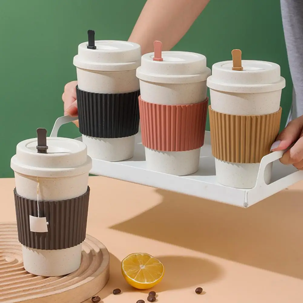 480ml Milk Cup Heat-Resistant Large Capacity BPA Sealing Anti-scald Wheat Water Coffee Cup with Non-Slip Protective Sleeve
480ml Milk Cup Heat-Resistant Large Capacity BPA Sealing Anti-scald Wheat Water Coffee Cup with Non-Slip Protective Sleeve