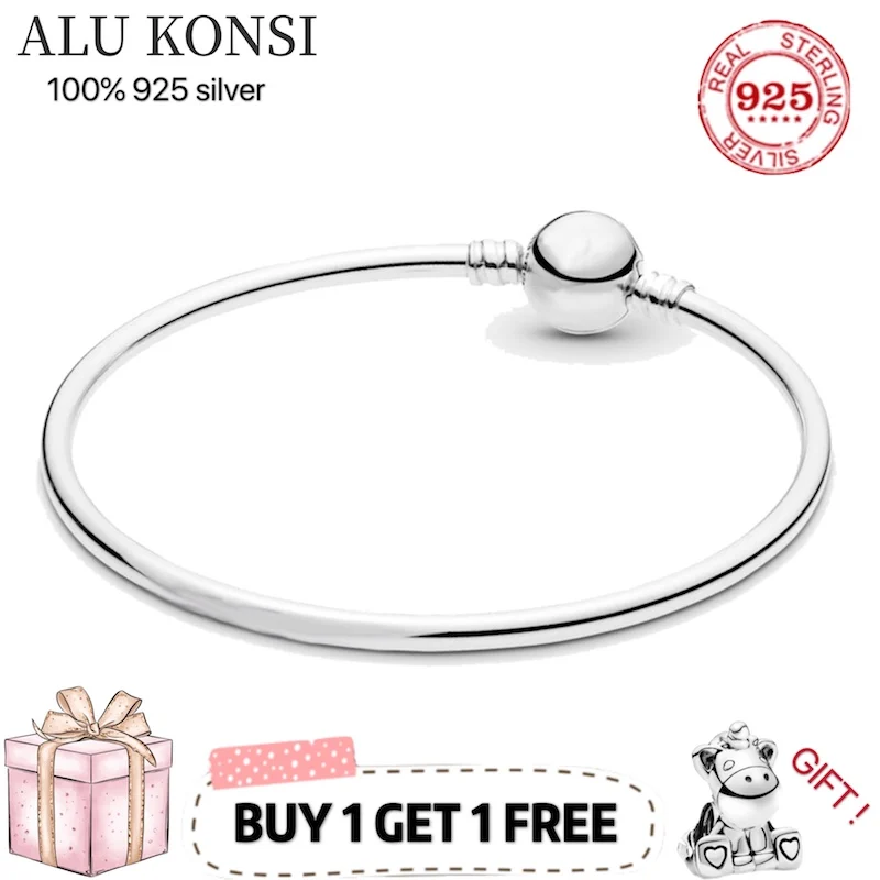 Оригинальный Роскошный настоящий браслет из серебра 100% пробы для женской подвески, ювелирные изделия высокого качества «сделай сам»
Оригинальный Роскошный настоящий браслет из серебра 100% пробы для женской подвески, ювелирные изделия высокого качества «сделай сам»