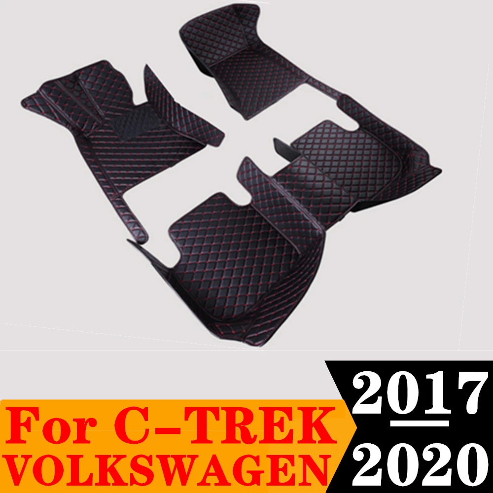 

Водонепроницаемый кожаный коврик Sinjayer под заказ, автомобильные коврики, передний и задний напольный коврик, автозапчасти, ковер для Volkswagen VW C-TREK 2017-20