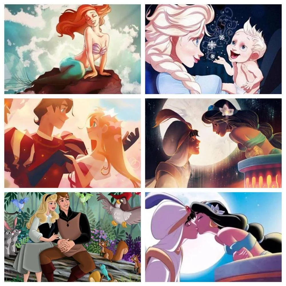 Disney 5D DIY Diamond Painting Cross Stitch Set Mermaid Princess and Prince Handmade Children's Gifts Home Wall Art Decoration
Disney 5D DIY Diamond Painting Cross Stitch Set Mermaid Princess and Prince Handmade Children's Gifts Home Wall Art Decoration