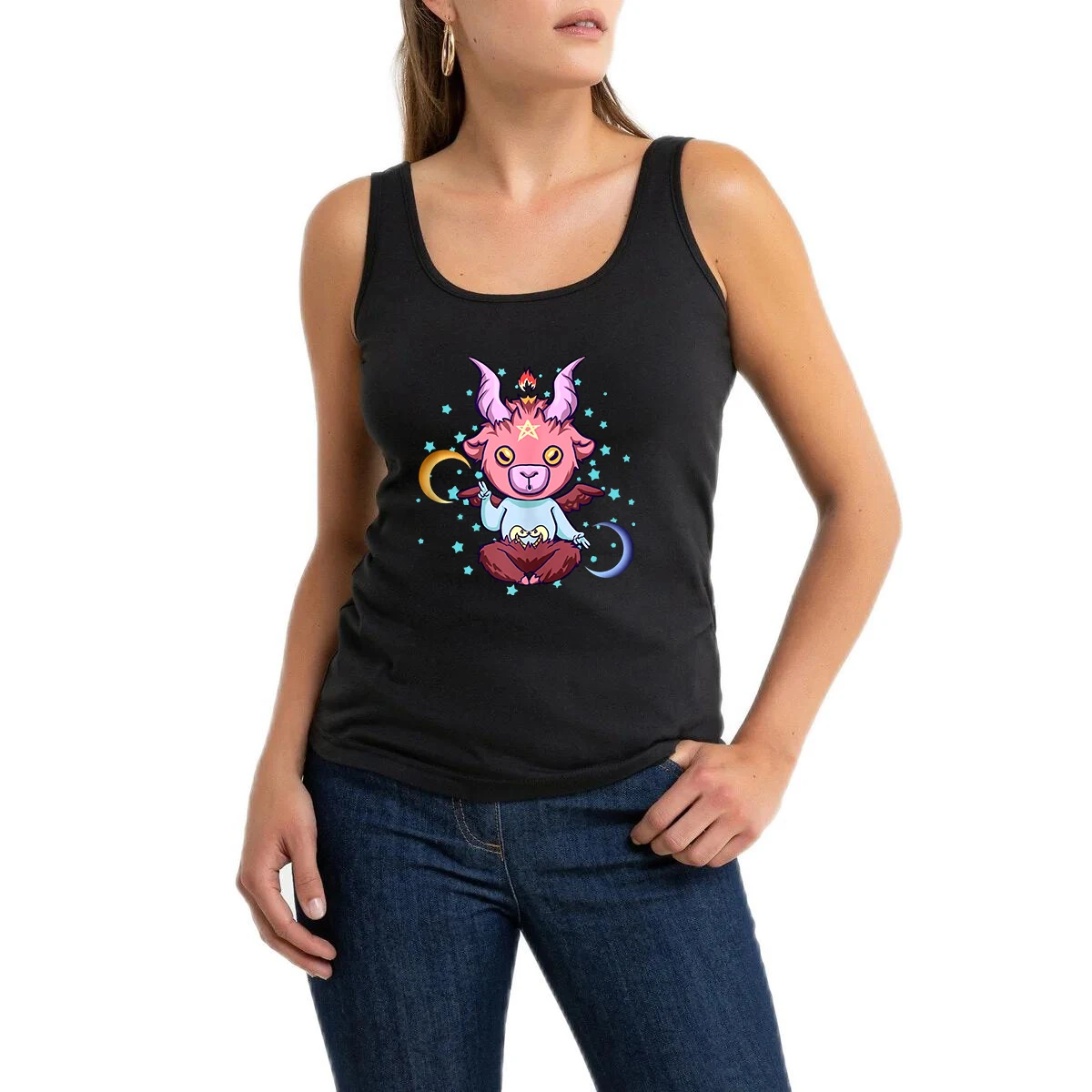 Baby Baphomet Kawaii Pastel Goth Emo Nu Goth Baphomet Tank Top Women's Leisure Sleeveless Tee Gym Fitness Camisole
Baby Baphomet Kawaii Pastel Goth Emo Nu Goth Baphomet Tank Top Women's Leisure Sleeveless Tee Gym Fitness Camisole