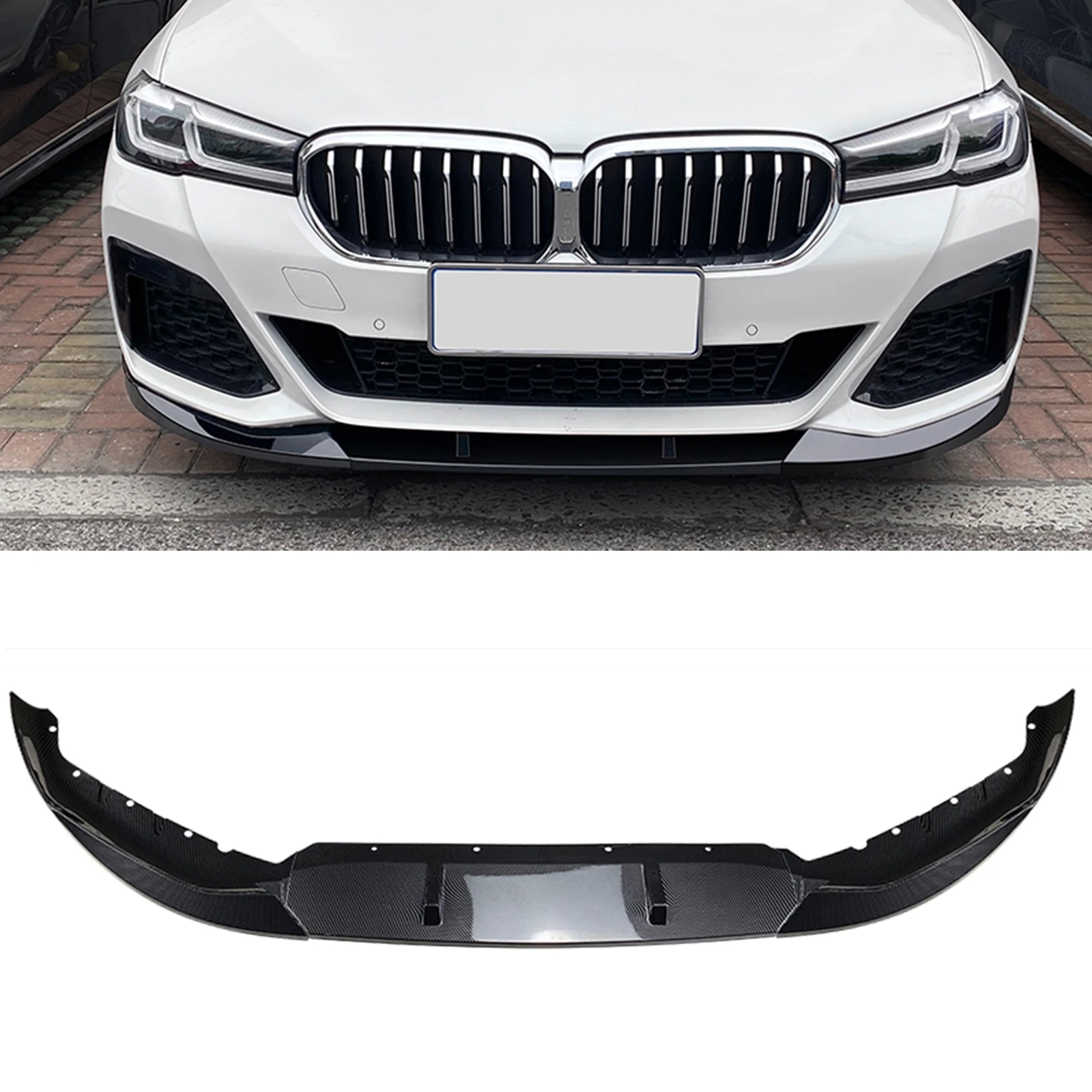For BMW 5 Series G30 M Sport 525i 530i 2021-2023 Car Front Bumper Spoiler Lip Splitter Carbon Fiber Look Lower Body Kit
For BMW 5 Series G30 M Sport 525i 530i 2021-2023 Car Front Bumper Spoiler Lip Splitter Carbon Fiber Look Lower Body Kit
