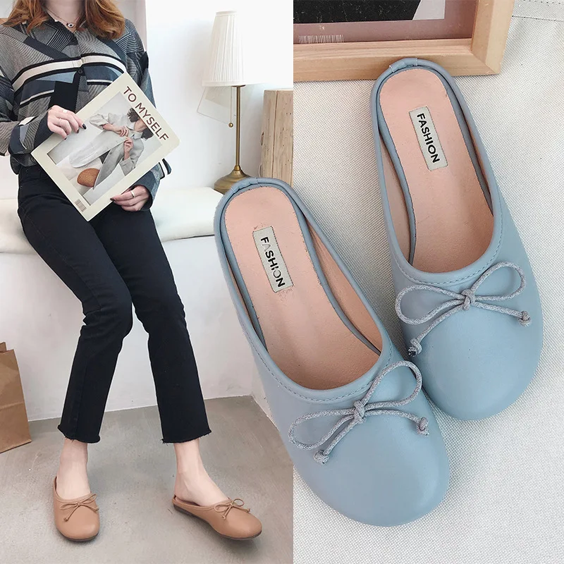 New spring baotou women's slippers fashion bow with street patting women half drag
New spring baotou women's slippers fashion bow with street patting women half drag