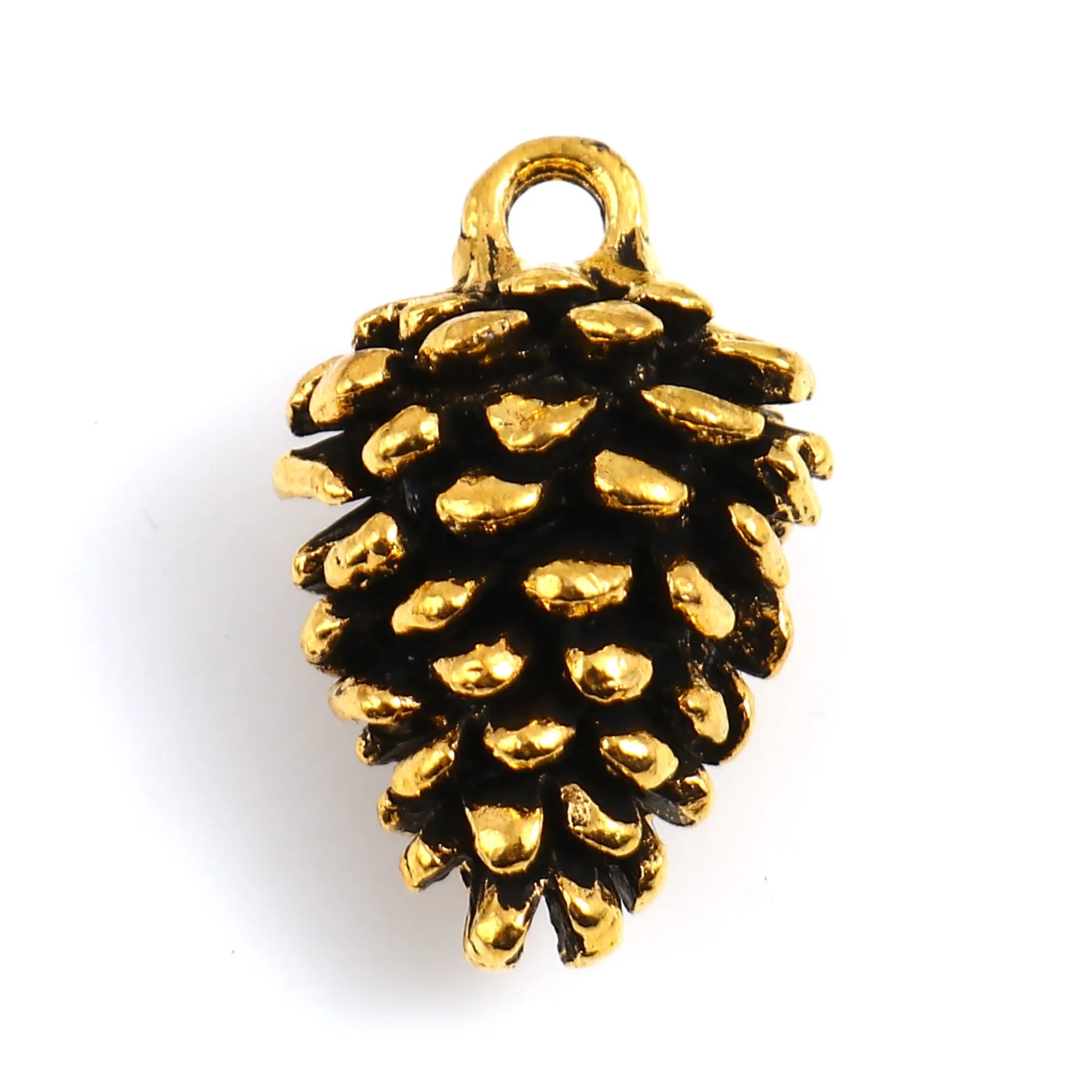 

20 Pcs Fashion Zinc Based Alloy 3d Charms Pine Cone Pendant For Jewelry Making Antique Gold Color Nut 20mm( 6/8") X 12mm( 4/8")