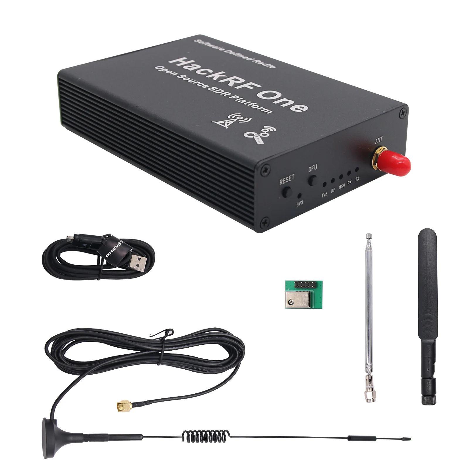 Программно определяемое радио 1 МГц-6 ГГц One R9 SDR V1.7.0 с корпусом и антеннами из алюминиевого сплава
Программно определяемое радио 1 МГц-6 ГГц One R9 SDR V1.7.0 с корпусом и антеннами из алюминиевого сплава