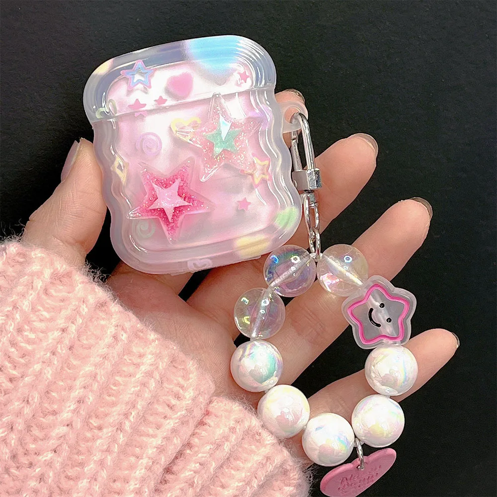 Luxury Shining Glitter 3D Star Bling Case Gradient Pink For Apple Airpods Pro 1 2 3 Wavy Soft Silicone Case Laser Dream Bracelet
Luxury Shining Glitter 3D Star Bling Case Gradient Pink For Apple Airpods Pro 1 2 3 Wavy Soft Silicone Case Laser Dream Bracelet