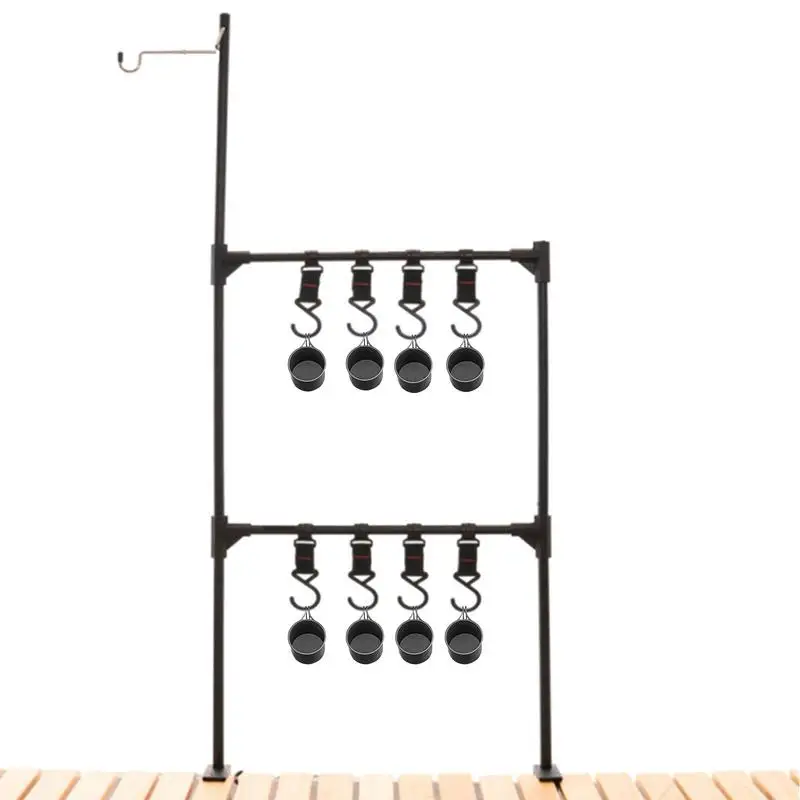 Camping Hang Rack Foldable Aluminum Alloy Storage Rack With Hooks Multifunctional Camping Gear Lightweight Hang Organizer
Camping Hang Rack Foldable Aluminum Alloy Storage Rack With Hooks Multifunctional Camping Gear Lightweight Hang Organizer