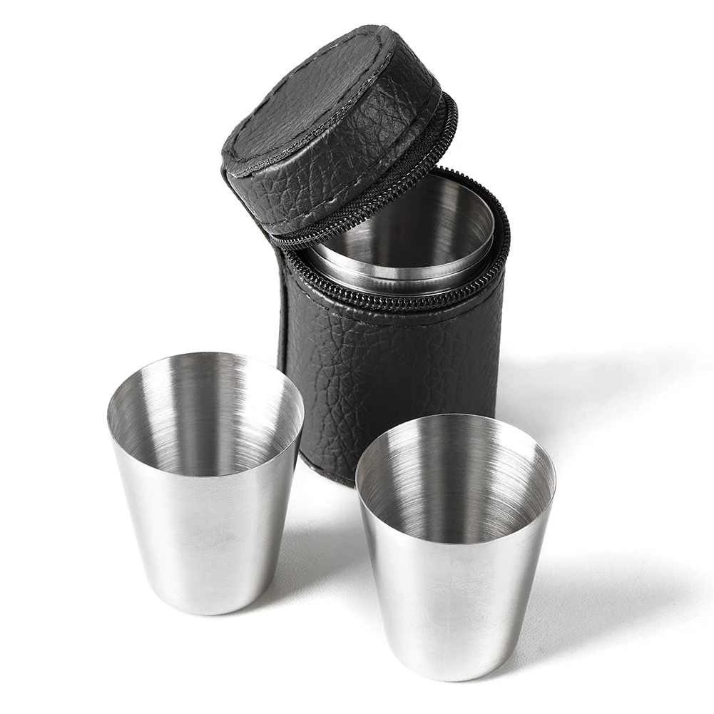 4/6Pcs 30ml Stainless Steel Cup Set Outdoor Camping Cup Tableware Mini Mug For Whisky Wine Coffee Portable Travel Cups With Cas
4/6Pcs 30ml Stainless Steel Cup Set Outdoor Camping Cup Tableware Mini Mug For Whisky Wine Coffee Portable Travel Cups With Cas