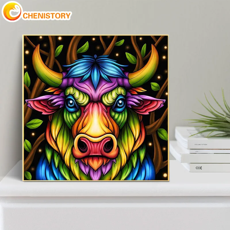 CHENISTORY 40x40cm Painting By Numbers Colorful Ox With Frame Picture By Numbers Animal Painting Home Decor
CHENISTORY 40x40cm Painting By Numbers Colorful Ox With Frame Picture By Numbers Animal Painting Home Decor