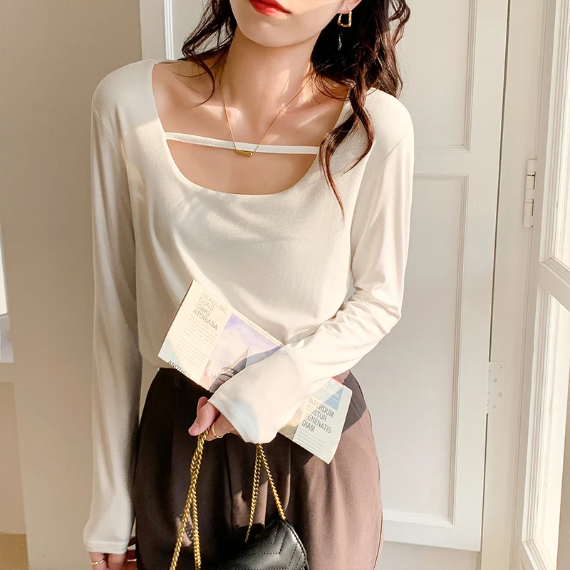 Solid color design sense long-sleeved bottoming shirt women's 2022 spring and autumn new slim slim t-shirt with top inside
Solid color design sense long-sleeved bottoming shirt women's 2022 spring and autumn new slim slim t-shirt with top inside