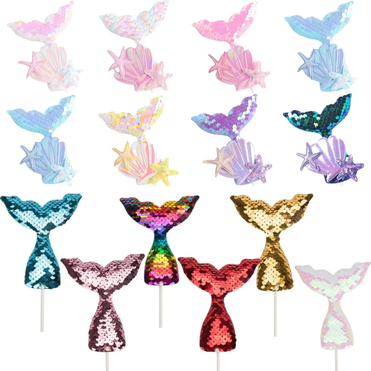 1Set Sequins Mermaid Tail Cake Decor Sea World Theme Cupcake Topper for Birthday Gender Reveal Party Supplies Baby Shower Favors
1Set Sequins Mermaid Tail Cake Decor Sea World Theme Cupcake Topper for Birthday Gender Reveal Party Supplies Baby Shower Favors