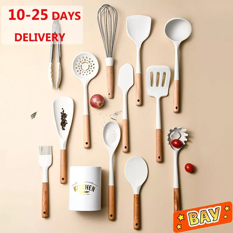 1PCS White Silicone Kitchenware Extended Head Spatula Kitchen Tool Modern Minimalist Solid Wood Handle Cooking Baking Tool
1PCS White Silicone Kitchenware Extended Head Spatula Kitchen Tool Modern Minimalist Solid Wood Handle Cooking Baking Tool