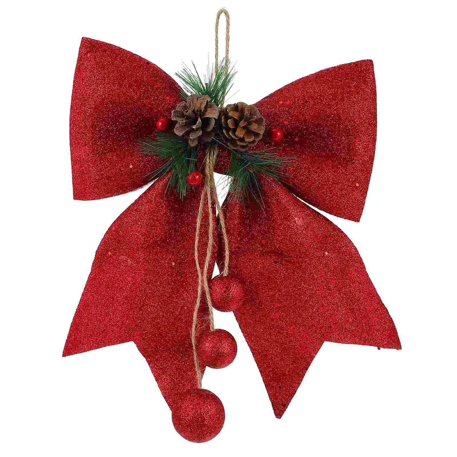 

Christmas Tree Bows Bowknot Ornament: Glitter Xmas Tree Bows Hanging Christmas Tree Decoration Gifts Wrapping Supplies for