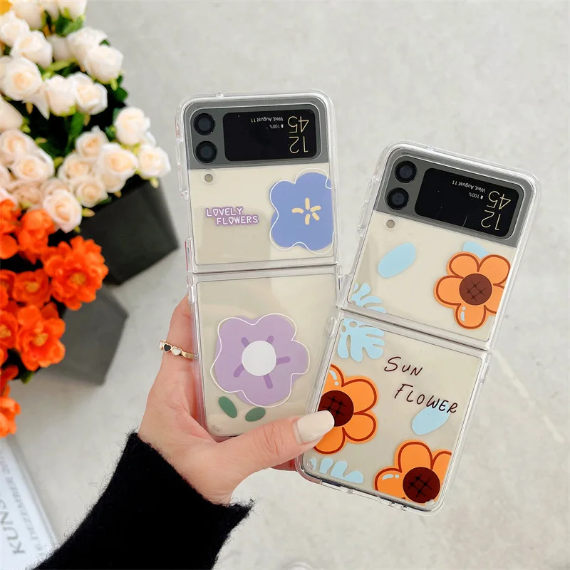Cartoon Lovely Flowers Transparent Phone Case for Samsung Galaxy Z Flip 3 5G PC Back Cover for ZFlip3 Protective Hard Case Shell
Cartoon Lovely Flowers Transparent Phone Case for Samsung Galaxy Z Flip 3 5G PC Back Cover for ZFlip3 Protective Hard Case Shell
