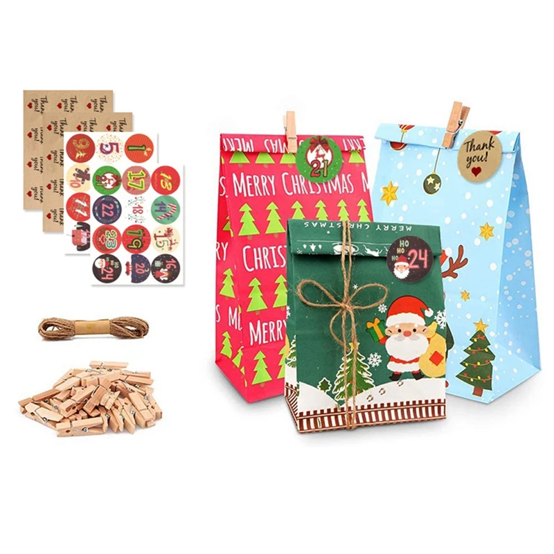 24 Set Christmas Advent Calendar Bags Candy Gift Bags With Ropes Xmas Cookie Bags Birthday Wedding Party Favors Carrier
24 Set Christmas Advent Calendar Bags Candy Gift Bags With Ropes Xmas Cookie Bags Birthday Wedding Party Favors Carrier